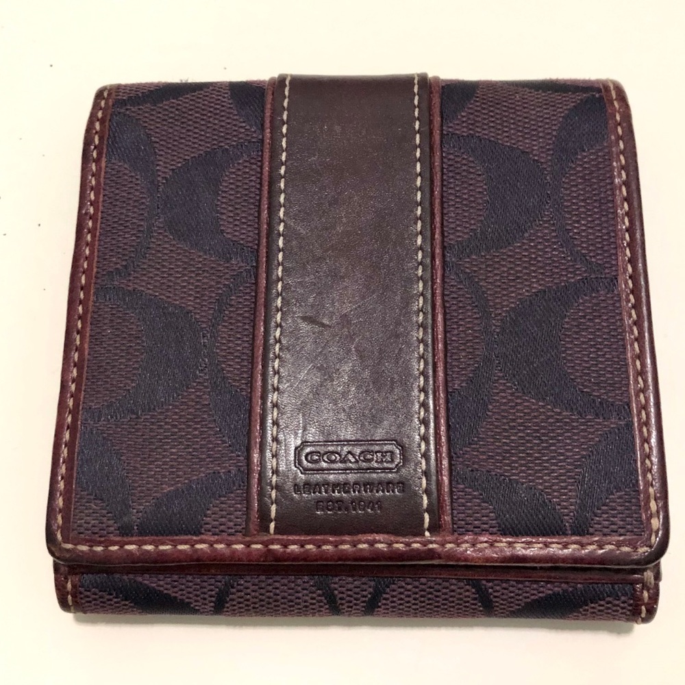 COACH trifold wallet